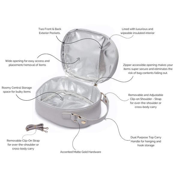 LULI BEBE MONACO SNACK BAG STONE GREY - Picture 10 of 16